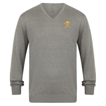 Pedagogues Golf - 12 GAUGE V-NECK JUMPER - Grey - Men's Fit