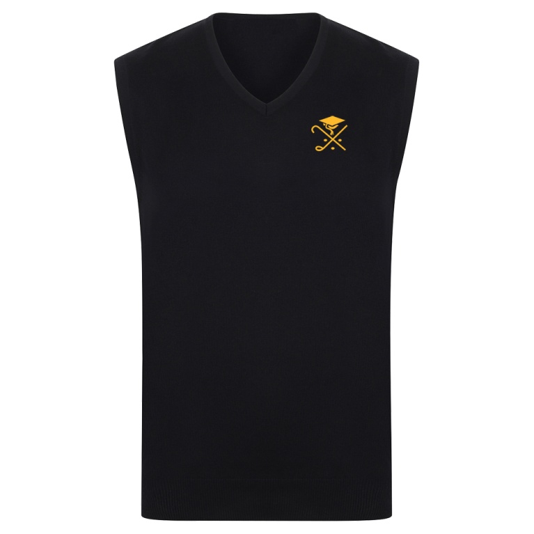 Pedagogues Golf - SLEEVELESS V-NECK JUMPER - Black - Men's Fit