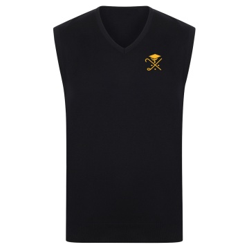 Pedagogues Golf - SLEEVELESS V-NECK JUMPER - Black - Men's Fit