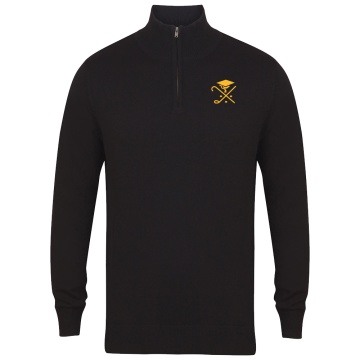 Pedagogues Golf - 1/4 ZIP JUMPER - Black - Men's Fit