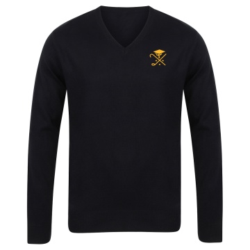 Pedagogues Golf - 12 GAUGE V-NECK JUMPER - Black - Men's Fit