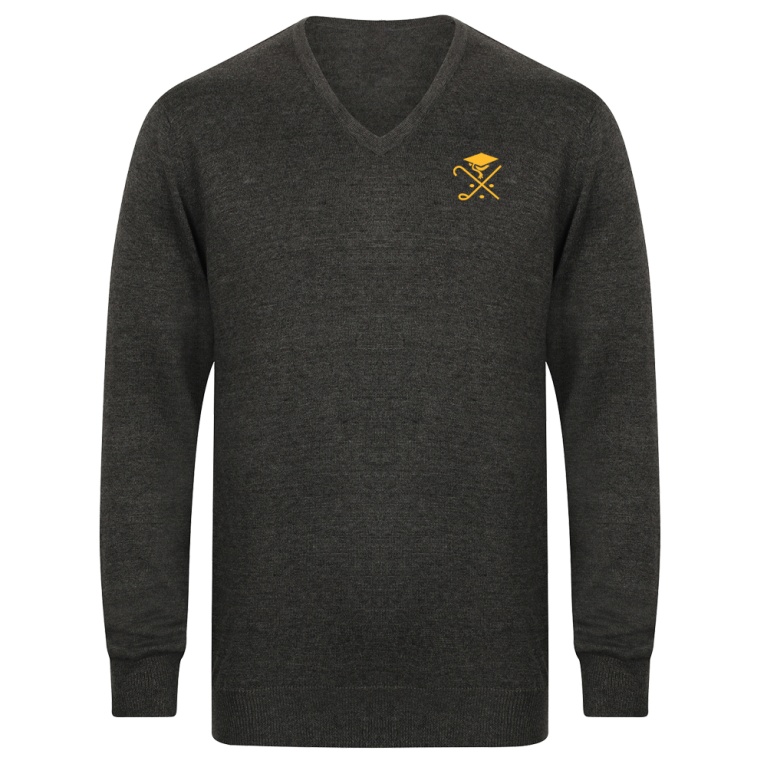 Pedagogues Golf - 12 GAUGE V-NECK JUMPER - Grey - Men's Fit