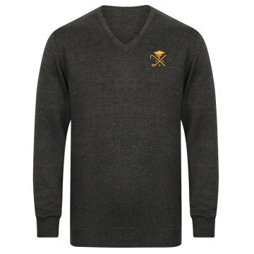 Pedagogues Golf - 12 GAUGE V-NECK JUMPER - Grey - Men's Fit
