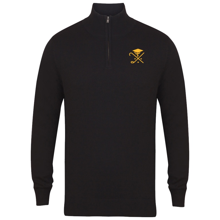 Pedagogues Golf - 1/4 ZIP JUMPER - Black - Men's Fit